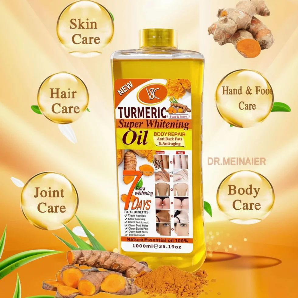 Veet Gold Turmeric Whitening Oil 1000ml | Brightening & Dark Spot Repair - Image 2