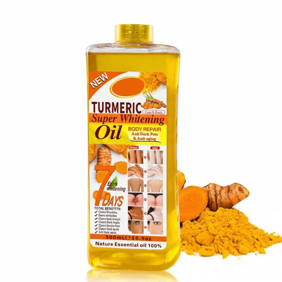 Veet Gold Turmeric Whitening Oil 500ml | Dark Spot Repair & Glow Boost Body Oil