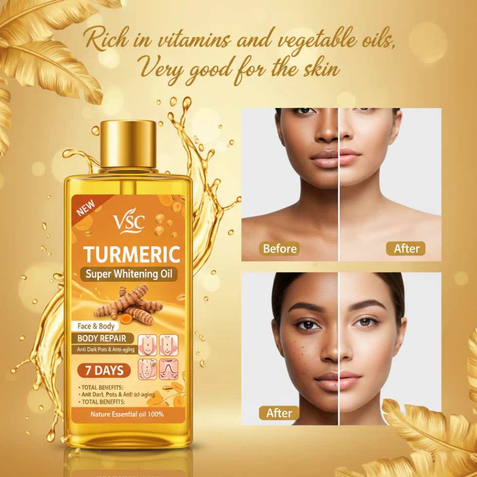 Veet Gold Turmeric Whitening Oil 200ml | Dark Spot & Anti-Aging Care - Image 2