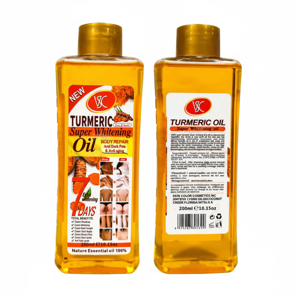 Veet Gold Turmeric Whitening Oil 200ml | Dark Spot & Anti-Aging Care - Image 4