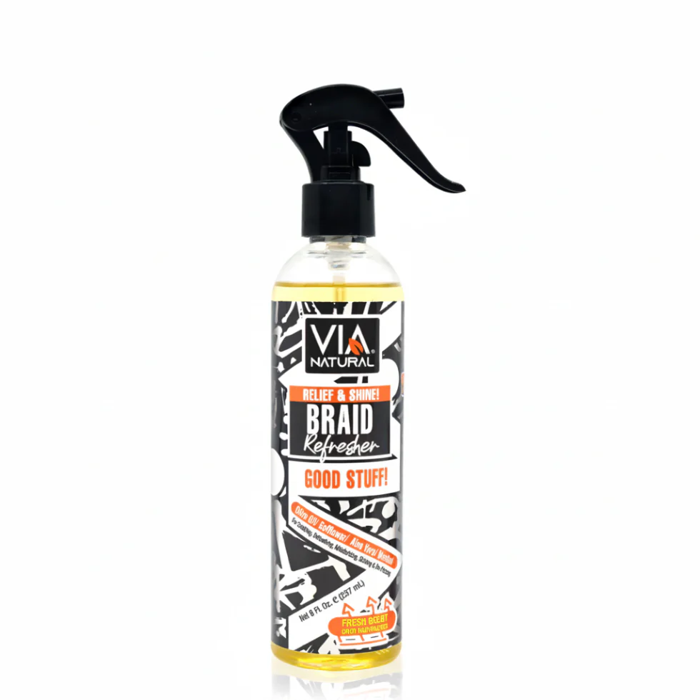 Via Natural Freestyle Braid Refresher 8oz | Hydrates, Refreshes & De-Frizzes Braids
