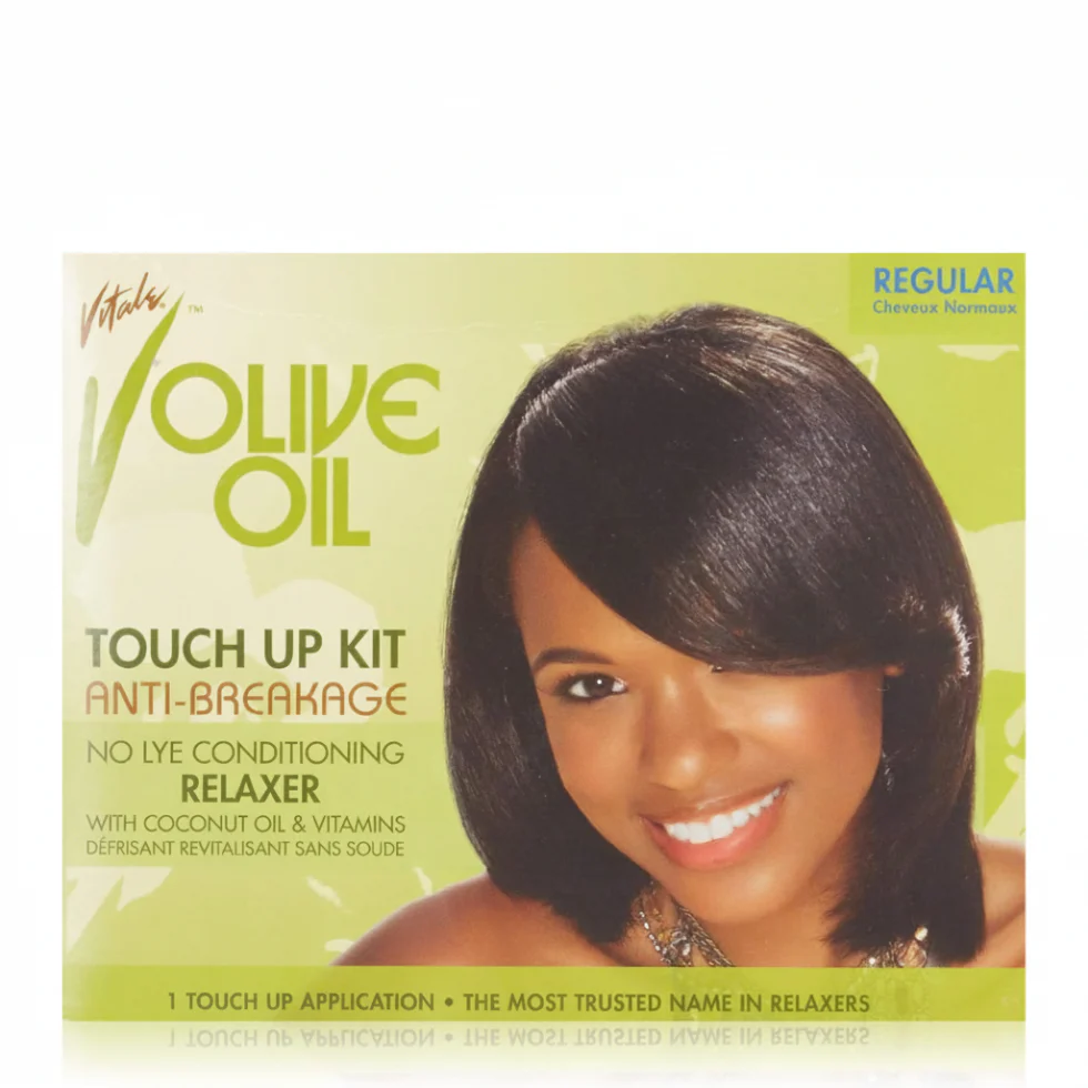 Vitale Olive Oil No Lye Relaxer Anti-Breakage Hair Straightening  | 1 Touch Up Application