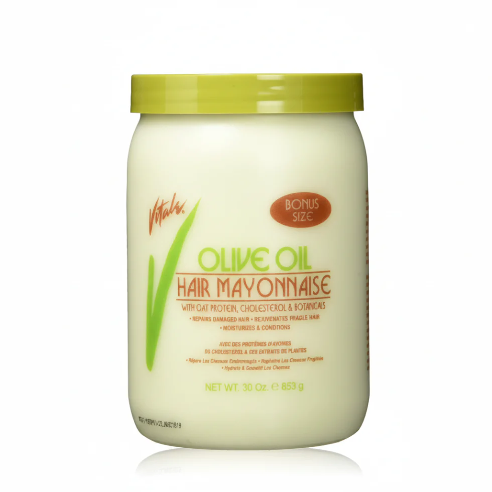 Vitale Olive Oil Hair Mayonnaise 30oz- Deep Repair & Protein Treatment for Dry Hair