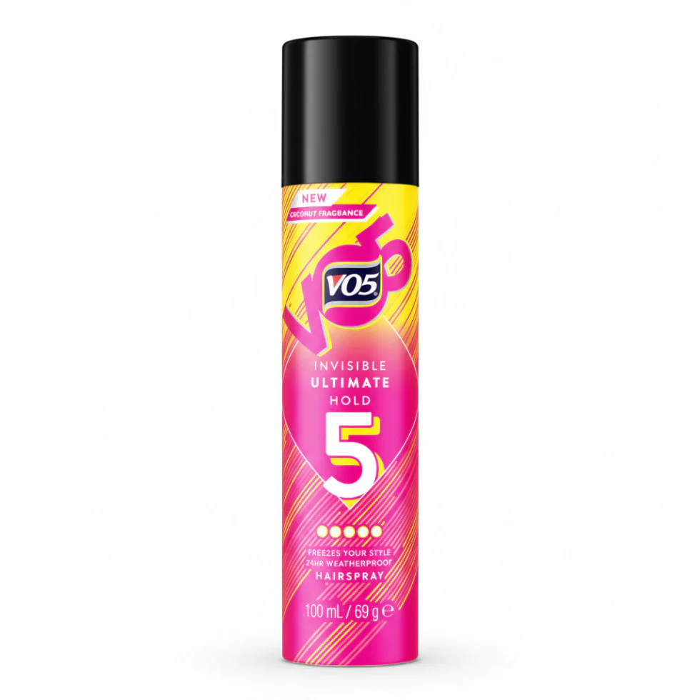 VO5 Invisible Ultimate Hold 5 Hairspray 100ml | Strong Hold & Frizz Control