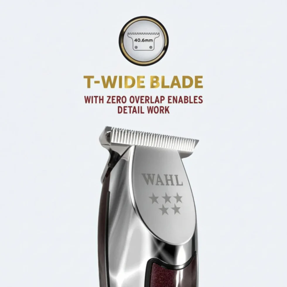 Wahl 5 Star Cordless Detailer Li Silver | Professional T-Blade Trimmer - Image 2