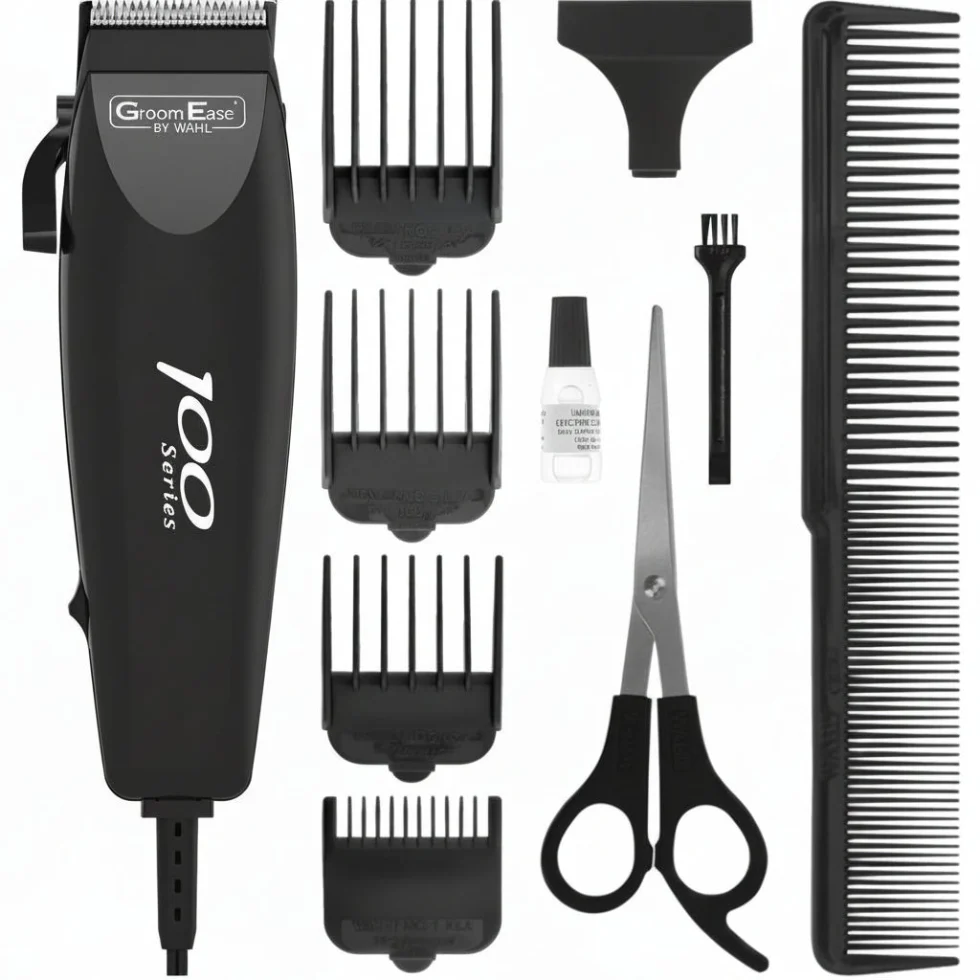 Wahl GroomEase 100 Series Clipper 10pc Kit | Home Haircut Grooming Set - Image 2