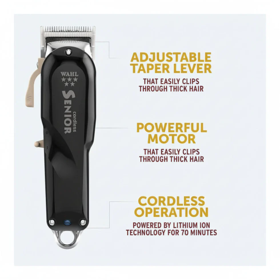 Wahl Cordless Senior 5 Star Series | Professional Fade Hair Clipper - Image 2