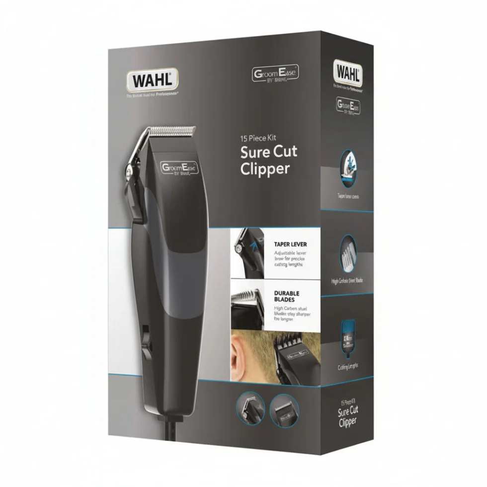 Wahl Sure Cut Clipper Kit | Complete Home Hair Cutting & Grooming Set