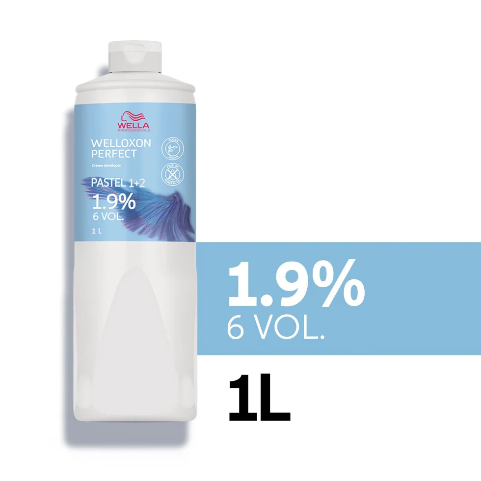 Wella Welloxon Perfect Pastel 1.9% 6 Vol Cream Developer 1L | Soft Toner Activator - Image 2
