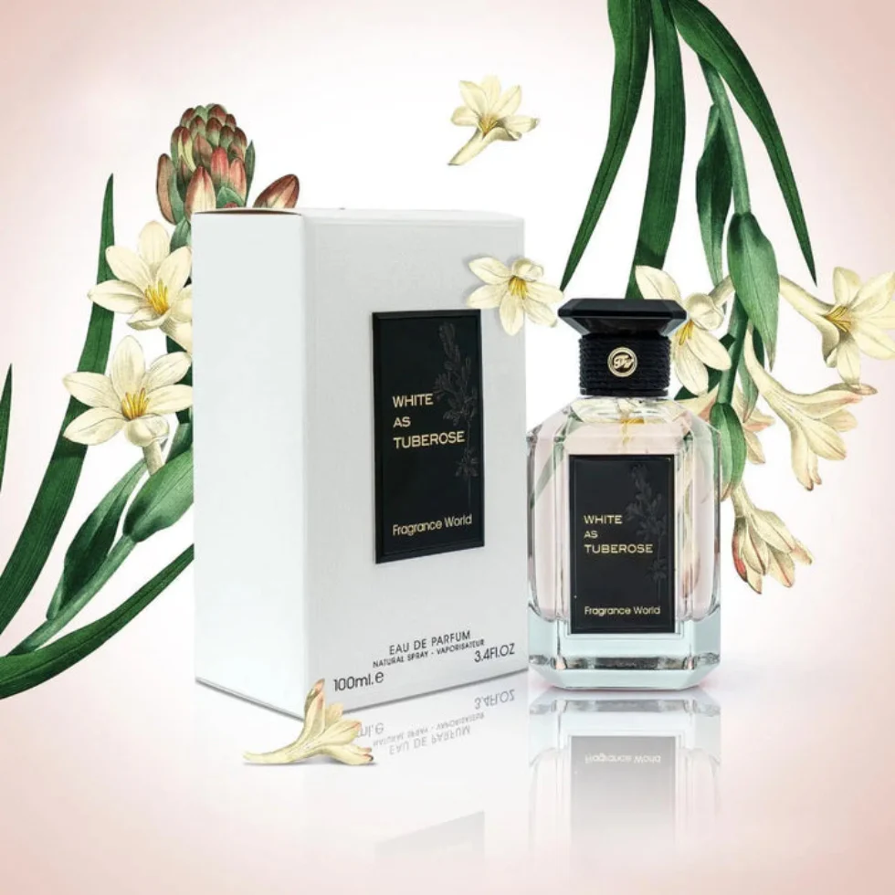 White As Tuberose EDP 100ml | Fragrance World Floral Fruity Unisex Perfume - Image 2