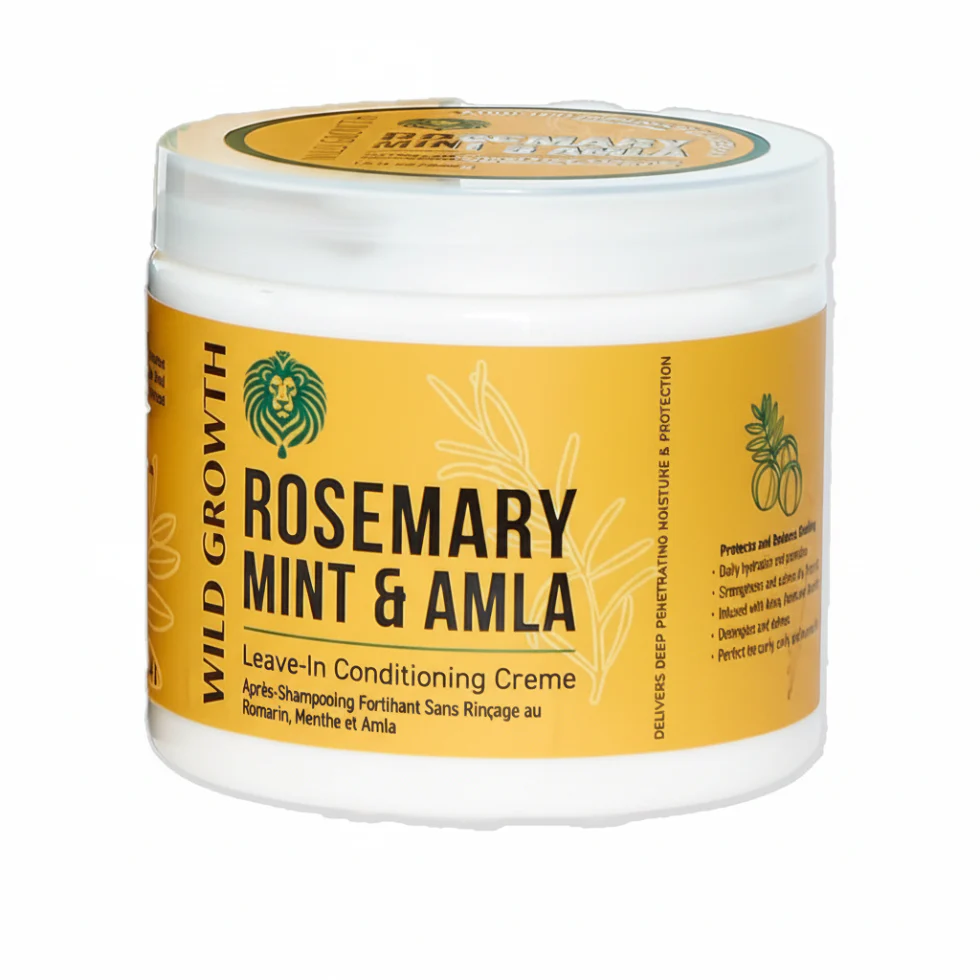Wild Growth Rosemary Mint & Amla Leave-In Conditioning Creme 16oz | Hair Growth