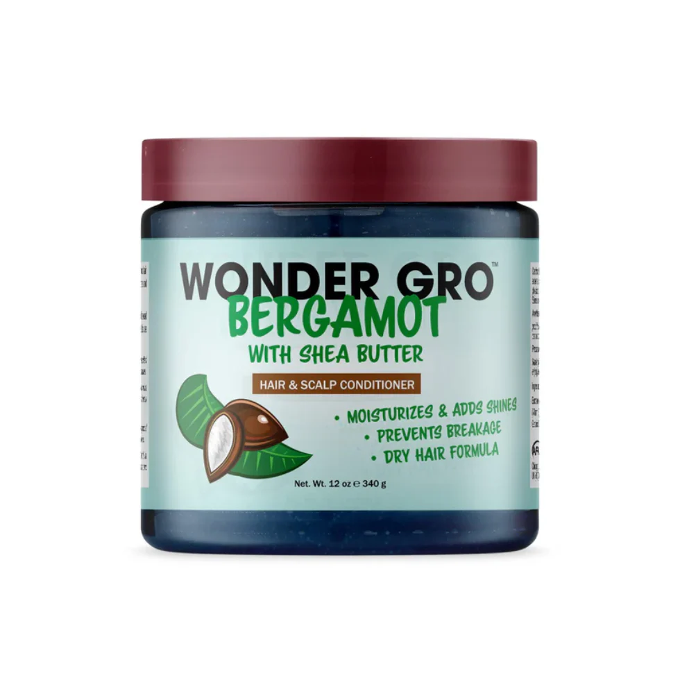 Wonder Gro Bergamot Shea Butter Hair & Scalp Conditioner 340g | Moisturize & Strengthen