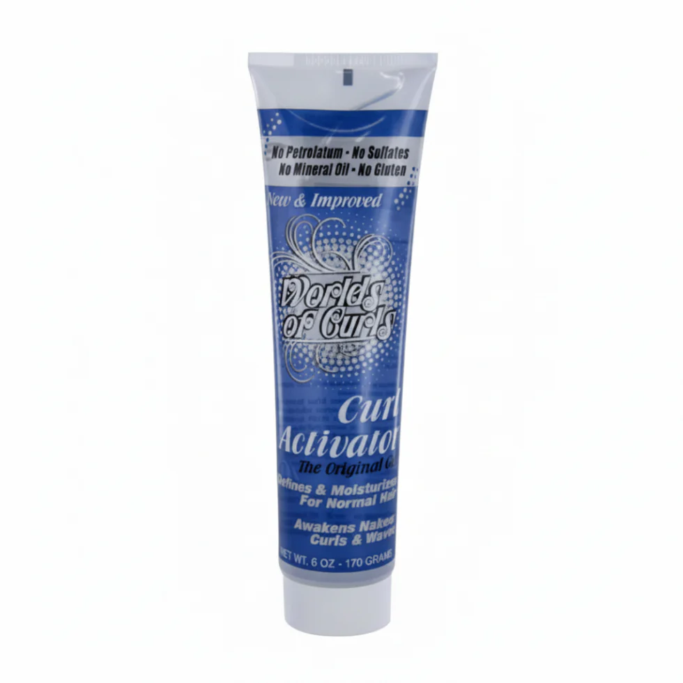 Worlds Of Curls Curl Activator Gel 6oz | Define & Hydrate Normal Hair Curls