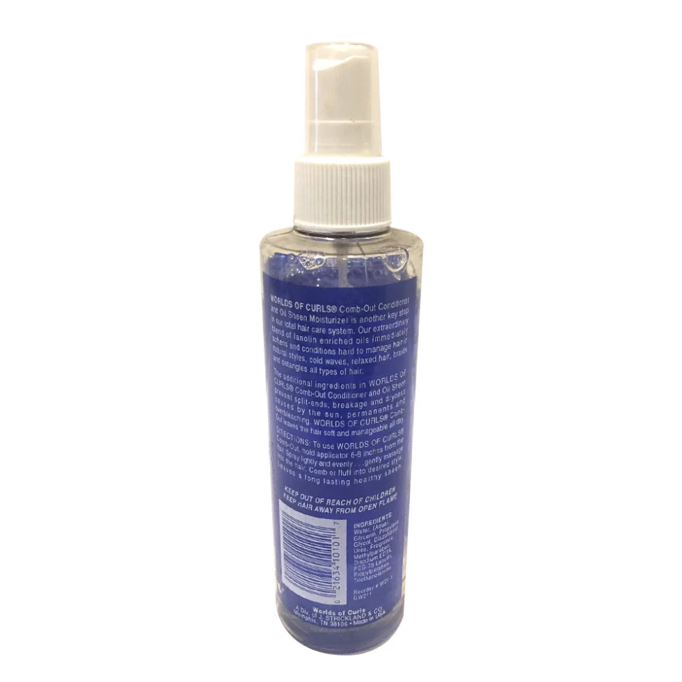 Worlds Of Curls Moisturizing Oil Sheen Spray 237ml | Hydrate, Shine & Detangle Hair - Image 2