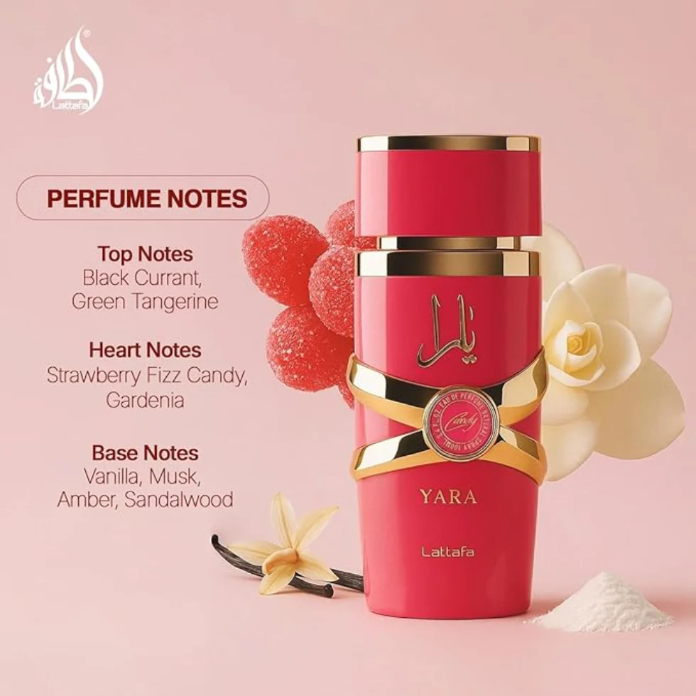Lattafa Yara Candy Eau De Parfum 100ml | Sweet Fruity Floral Women’s Perfume - Image 2